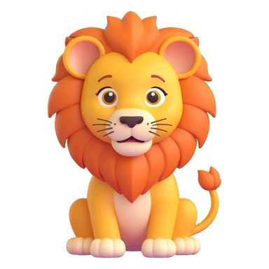 cute lion kid sticker
