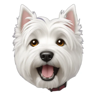 West Highland white terrier HAPPY sticker