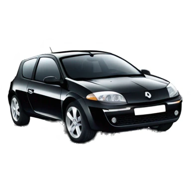 Voiture Renault Megane 2 année 2006 cc noir sticker
