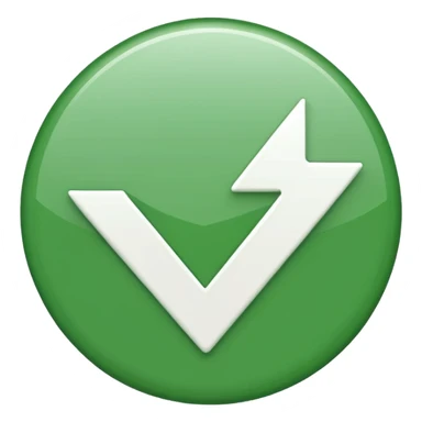 verified checkmark emoji, green and white, minimal, no text sticker