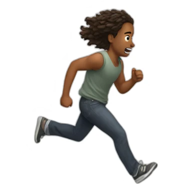Me running away from my problems sticker