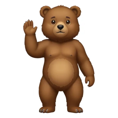 High resolution of a full body BEAR sticker