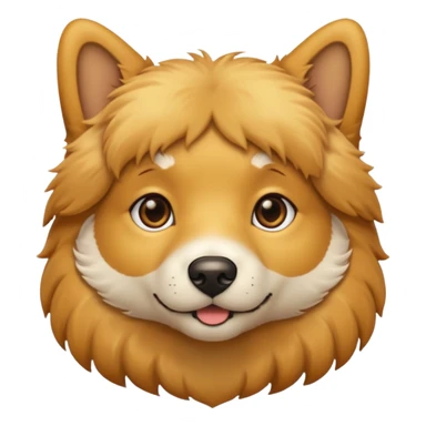 golden dog short fur sticker