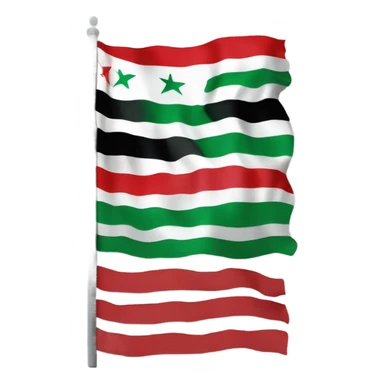 Syria flag but change the red color to green sticker