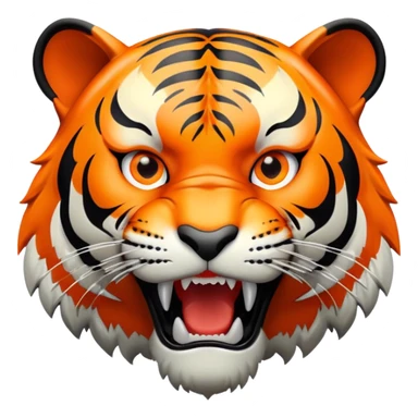 tiger opens his mouth Fiercely sticker