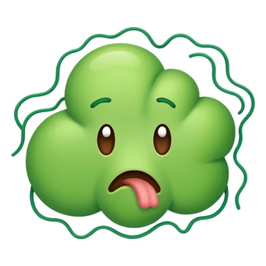 stinky green lines, simple apple style emoji sticker