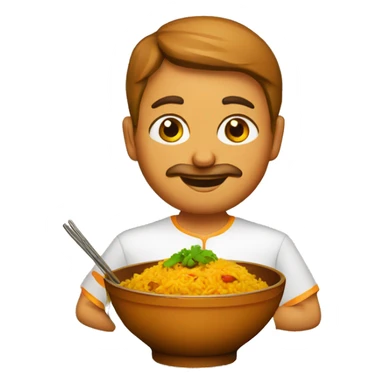 indian curry rice bowl sticker