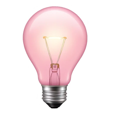 light pink lightbulb sticker