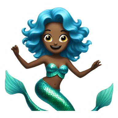 mermaid disco dancing sticker