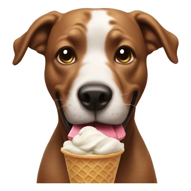 dog eat ice cream sticker