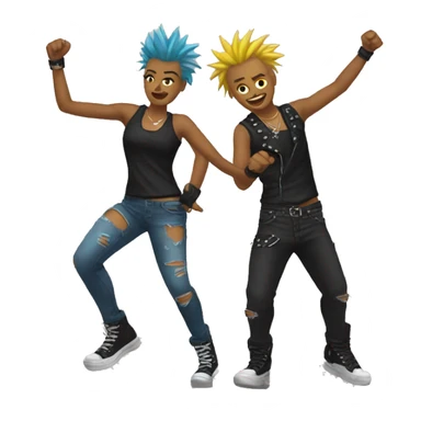 two step punk dance sticker