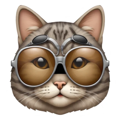 Cat wearing sunglasses sticker