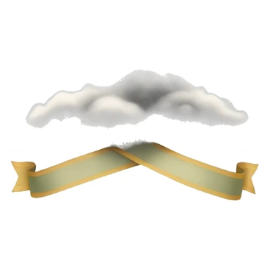 A fog with  ribbon sticker