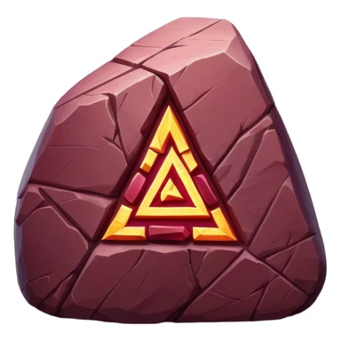 light up runes carved into rock Burgundy sticker
