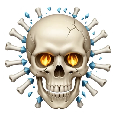 Un crâne qui explose sticker