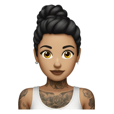 brunette female lots of tattoos sticker