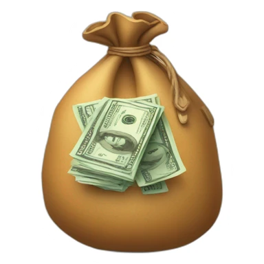 cartoony lowdetail money bag sticker