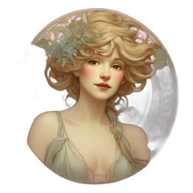 Alphonse Mucha sticker