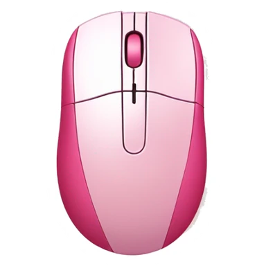 Rose red pink computer mouse with light pink accents  sticker