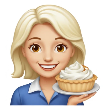 Woman pied in the face sticker