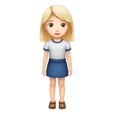 A girl standing in a line sticker