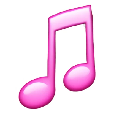 Pink music note ￼ sticker