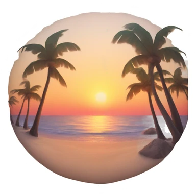 Sunset on the beach  sticker