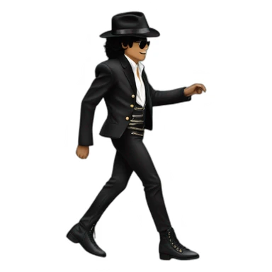 Michael Jackson moonwalking sticker