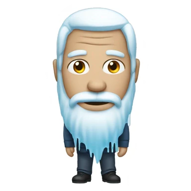 a man with ice sticker