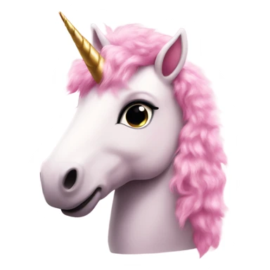 Photo of beautiful Pink fluffy unicorn  sticker