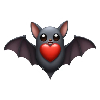 bat with a heart sticker