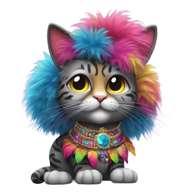Flamboyant cat sticker