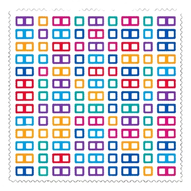 postage stamp sheet in postal service  sticker