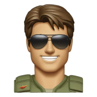 tom cruise with sunglasses　of top gun sticker