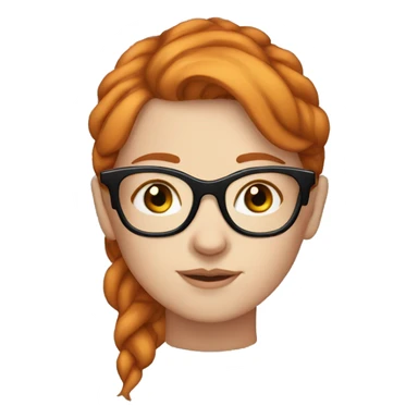 white girl with glasses, ginger hair, and nostril piercings  sticker