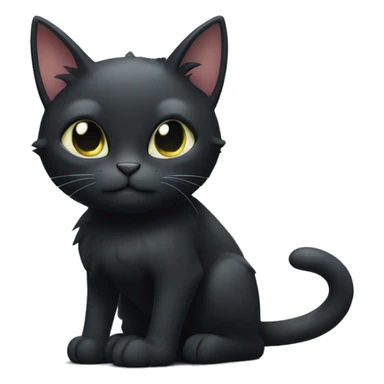 A skinny and short-haired magical black cat with sass. He belongs to a powerful witch. sticker