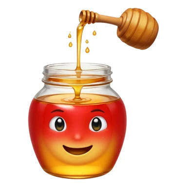 Create an emoji in the style of Marc Chagall depicting rosh hashana include dipping apple in honey sticker