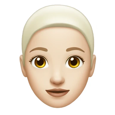 a white bald girl sticker