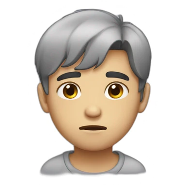 Sad cute boy sticker