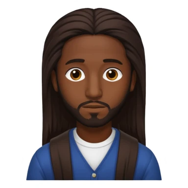 Omarion with long dark brown hair sticker