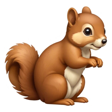 Squirrel in doggy position sticker