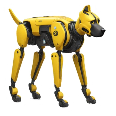 boston dynamics yellow robot dog sticker
