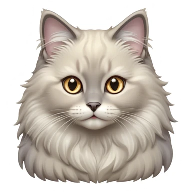 Cinematic Adorable Fluffy Grey Ragdoll Cat Portrait Emoji, Head tilted cutely with big, sparkling eyes, soft grey fur with lighter tones around the face and paws, Simplified yet irresistibly adorable features, highly detailed, glowing with a soft, warm glow, high shine, affectionate and playful, stylized with a touch of whimsy, bright and endearing, soft glowing outline, capturing the essence of a curious and loving kitten, so cute it feels like it could leap out of the screen and snuggle up for a cuddle! sticker