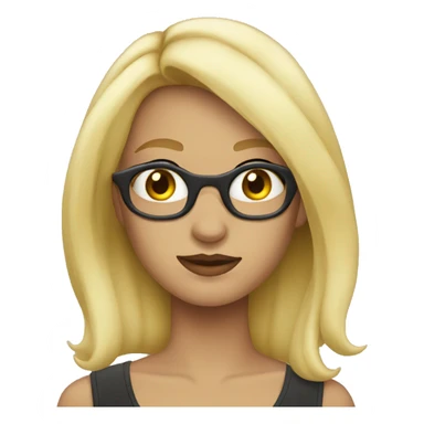 blonde smoke emoji sticker