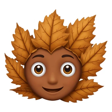 single comic dryleaf with only eyes and a smile sticker