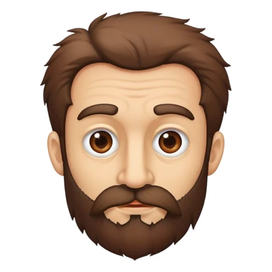 hairy man with a crooked nose sticker