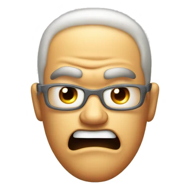 Boiling hot angry facial reaction with steam  sticker