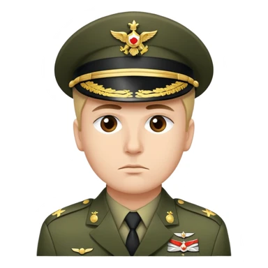 melancholic army officer sticker