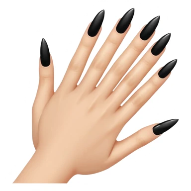 Black nails sticker