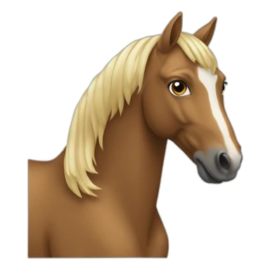 Cheval sur un ane sticker